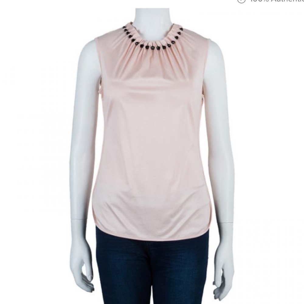 D&G D and G Pale Blush Pink Sleeveless Top M